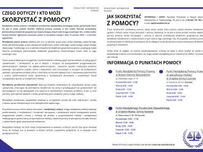 grafika dotycząca nieodpłatnej pomocy prawnej